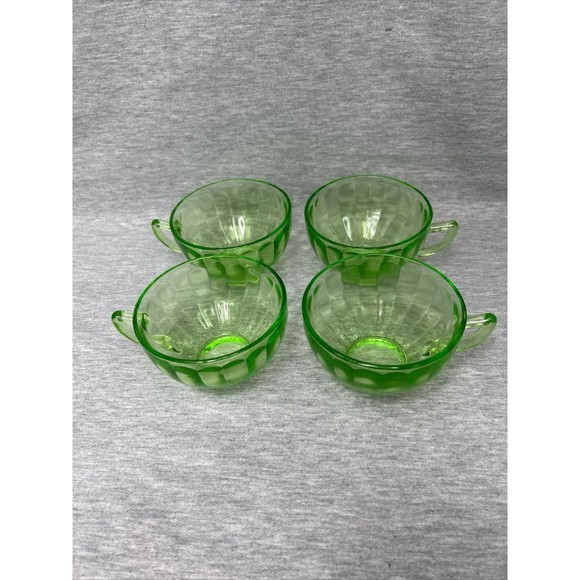 Unmarked Other - Vintage Uranium Glass Footed Tea Cup. Mint Condition!